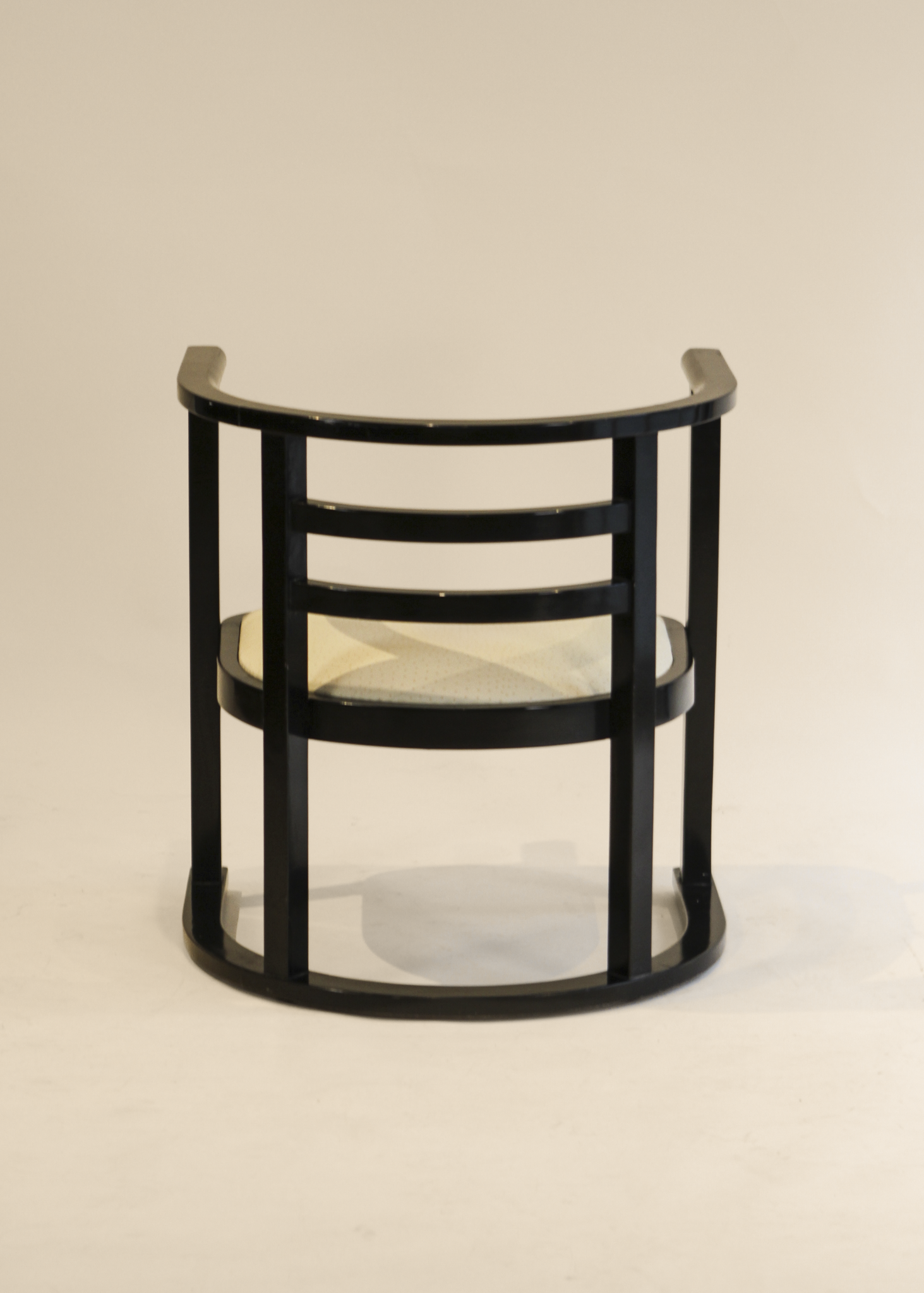 (2) Black Lacquer Armchairs