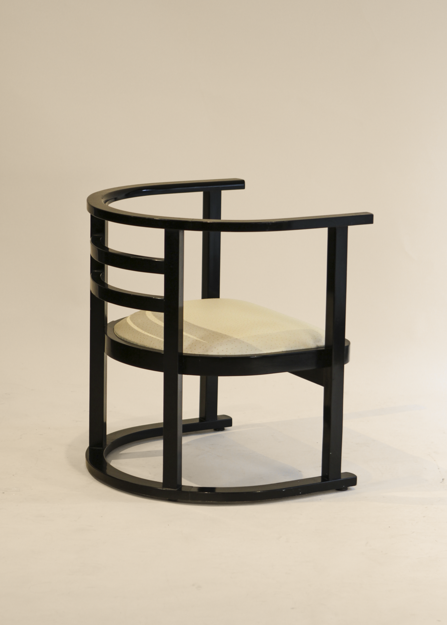 (2) Black Lacquer Armchairs