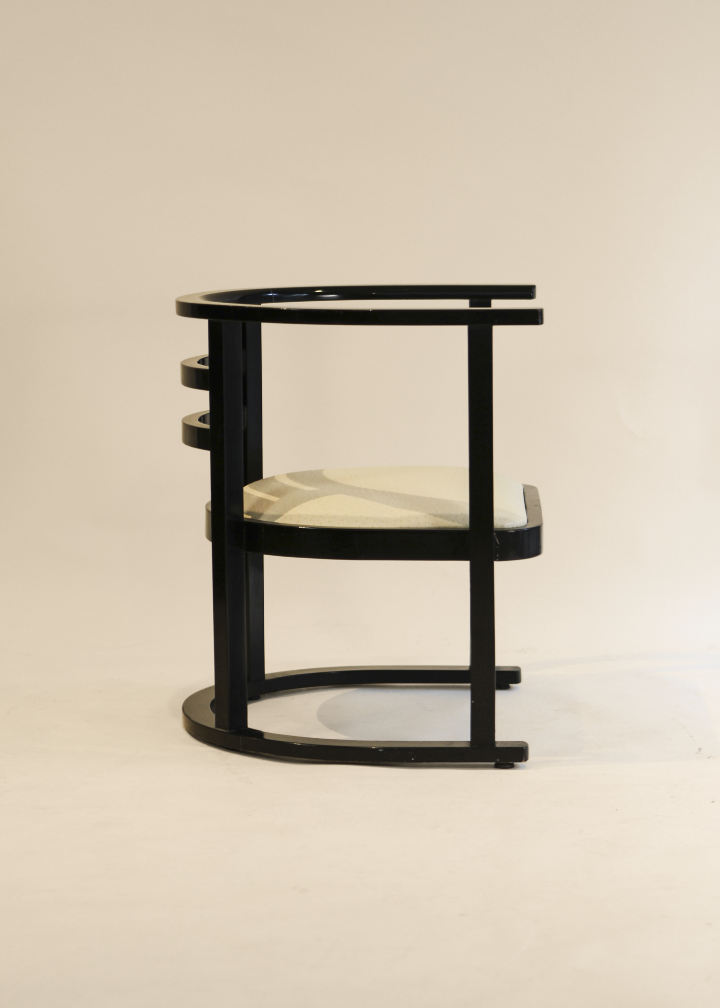 (2) Black Lacquer Armchairs