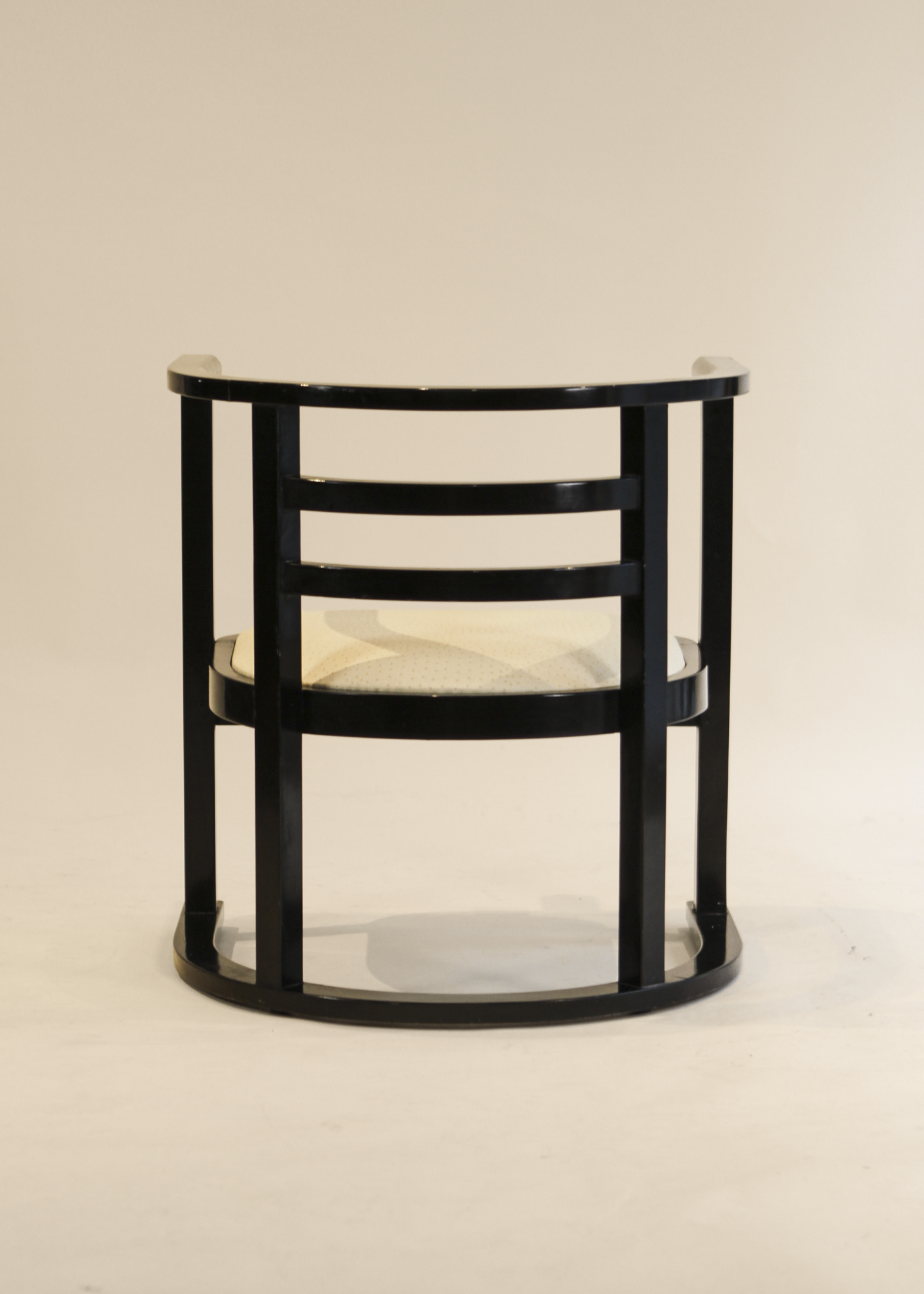 (2) Black Lacquer Armchairs