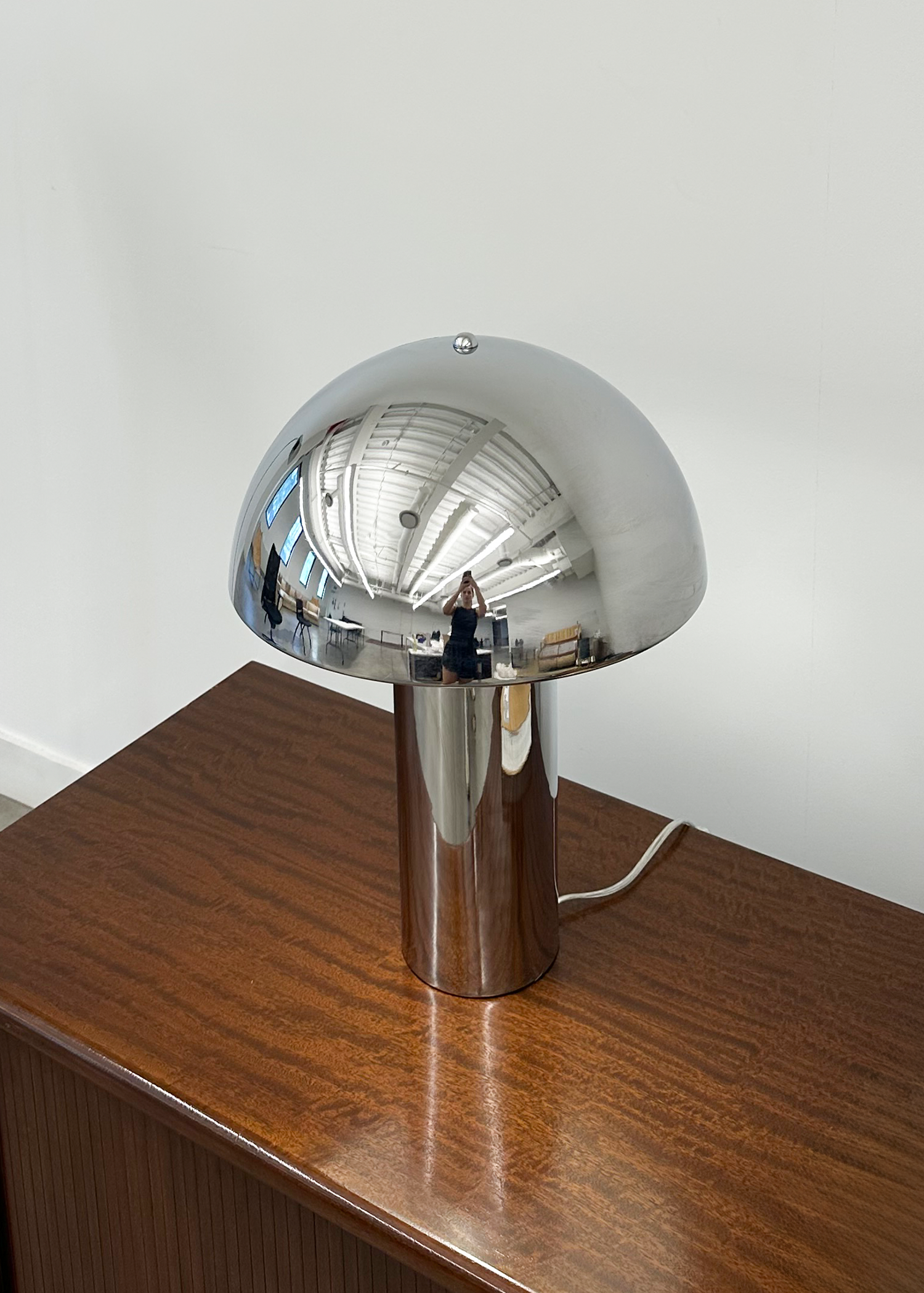 Chrome Mushroom Lamp