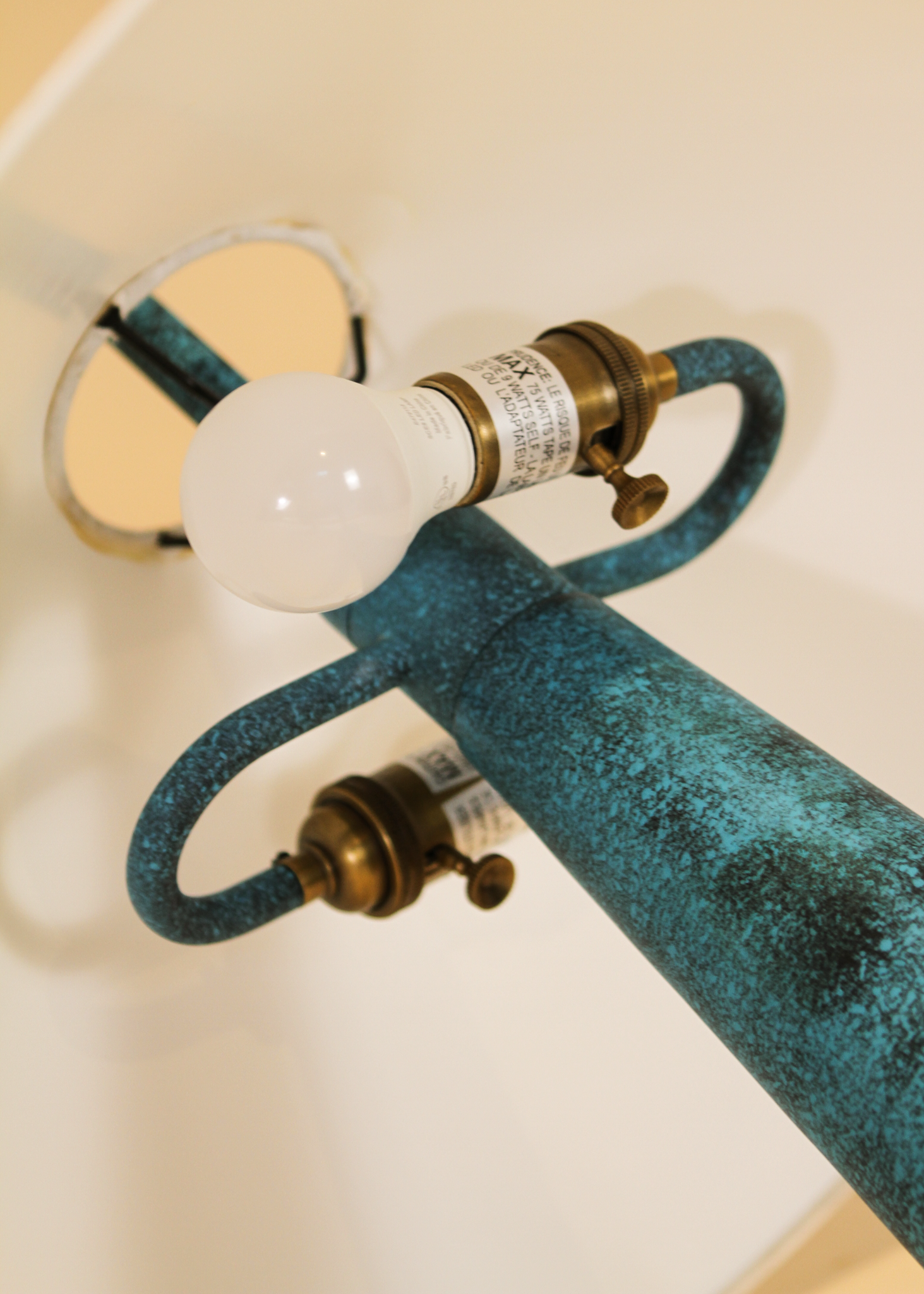 (2) Teal Table Lamp