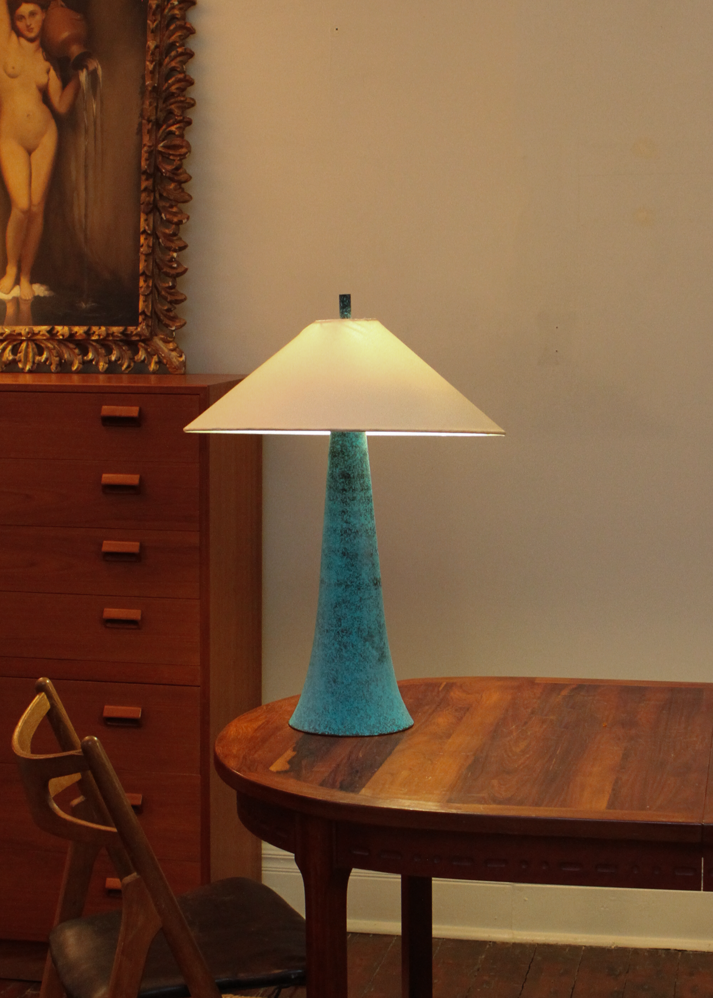 (2) Teal Table Lamp