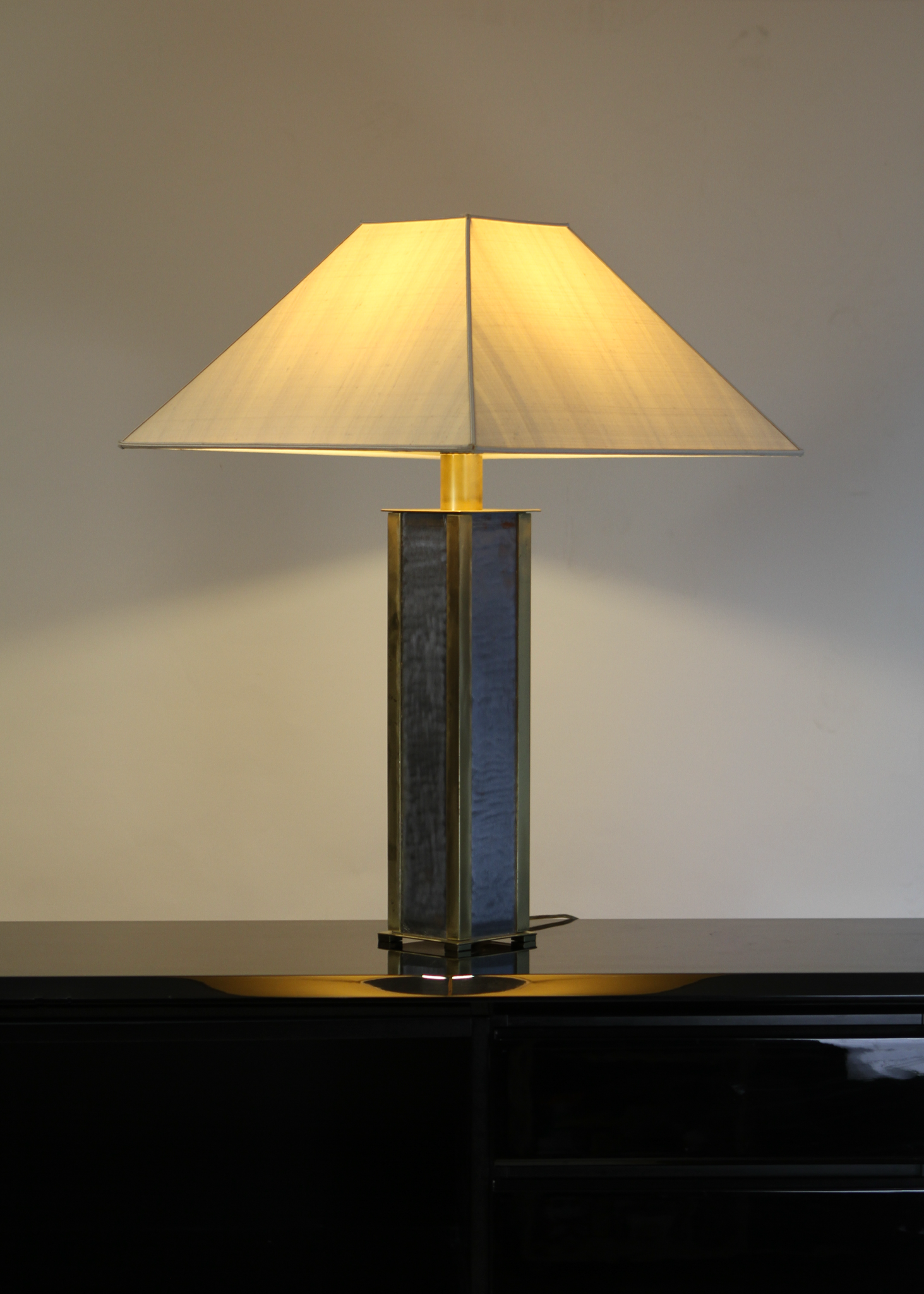 Vintage Chrome and Brass Table Lamp