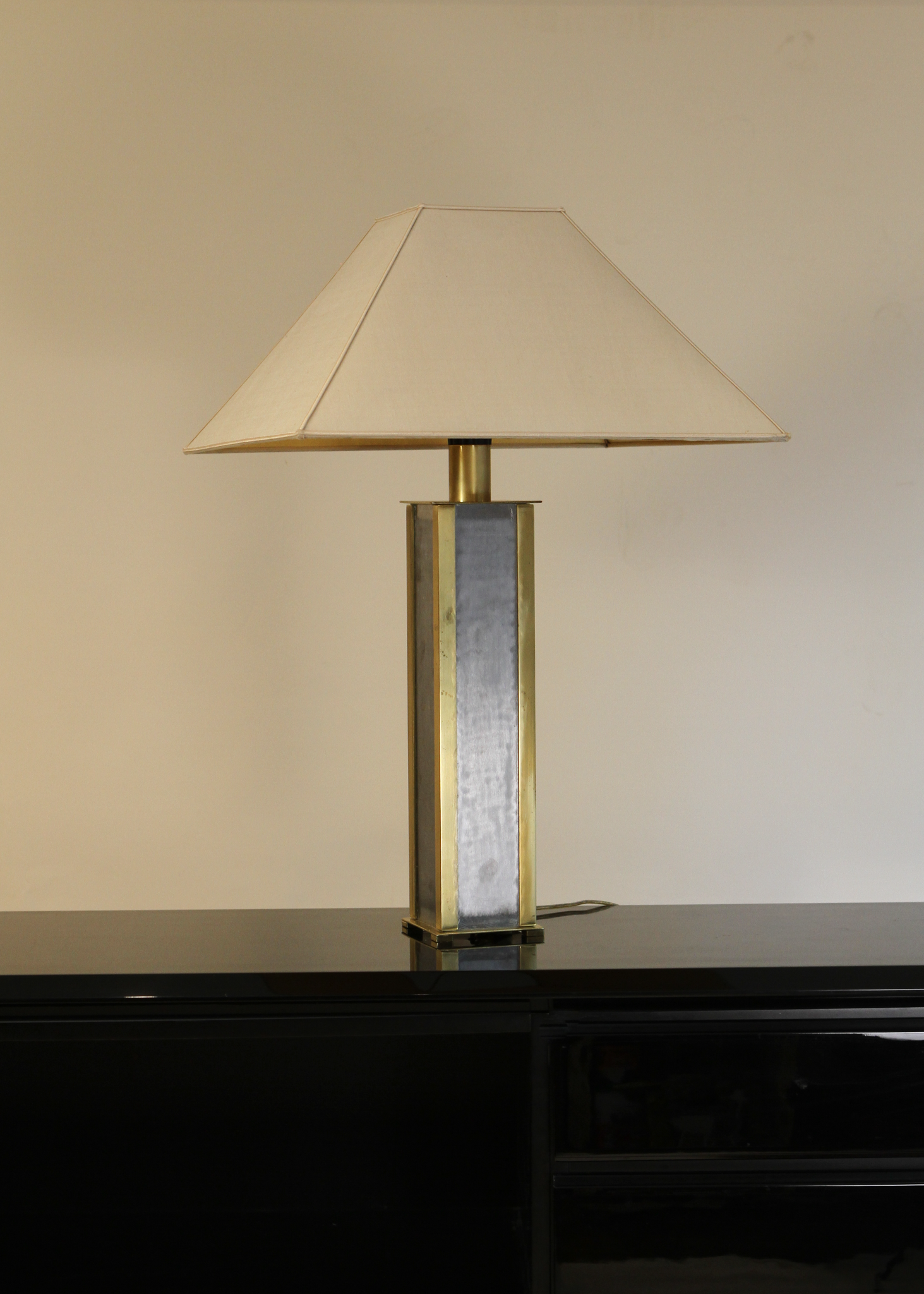 Vintage Chrome and Brass Table Lamp