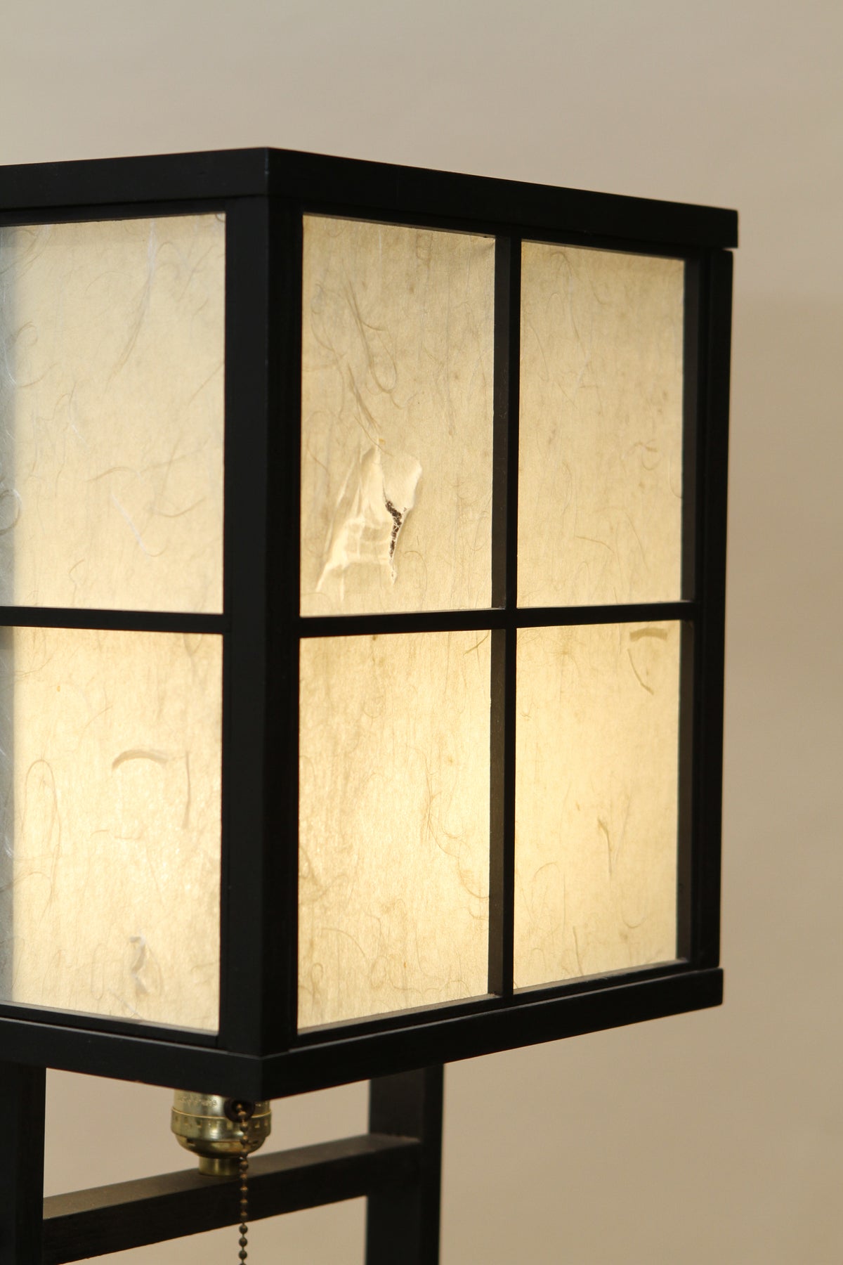 Shoji Style Wood Frame Table Lamp
