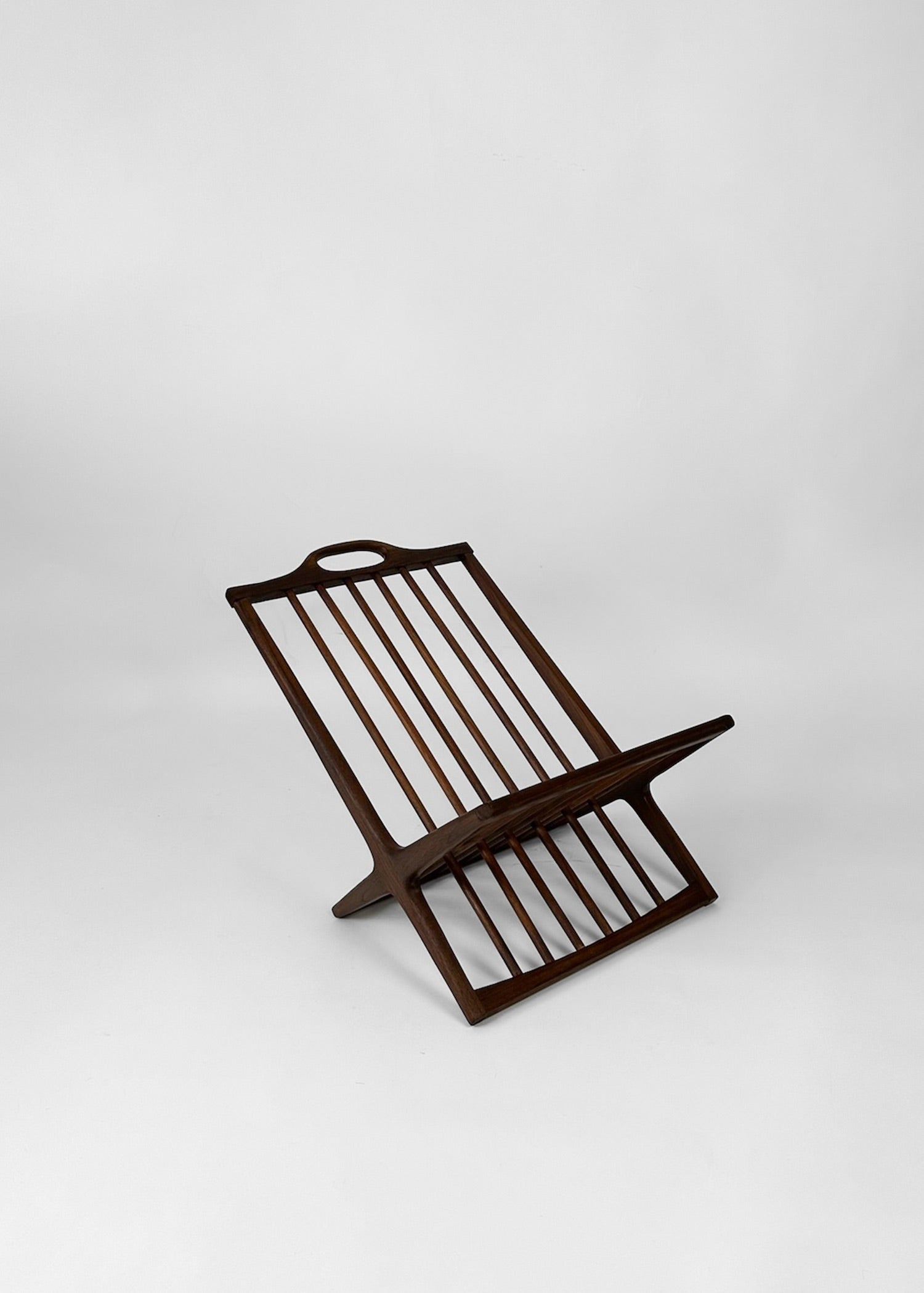 Walnut Magazine Rack (X)-  Arthur Umanoff for Washington Woodcraft