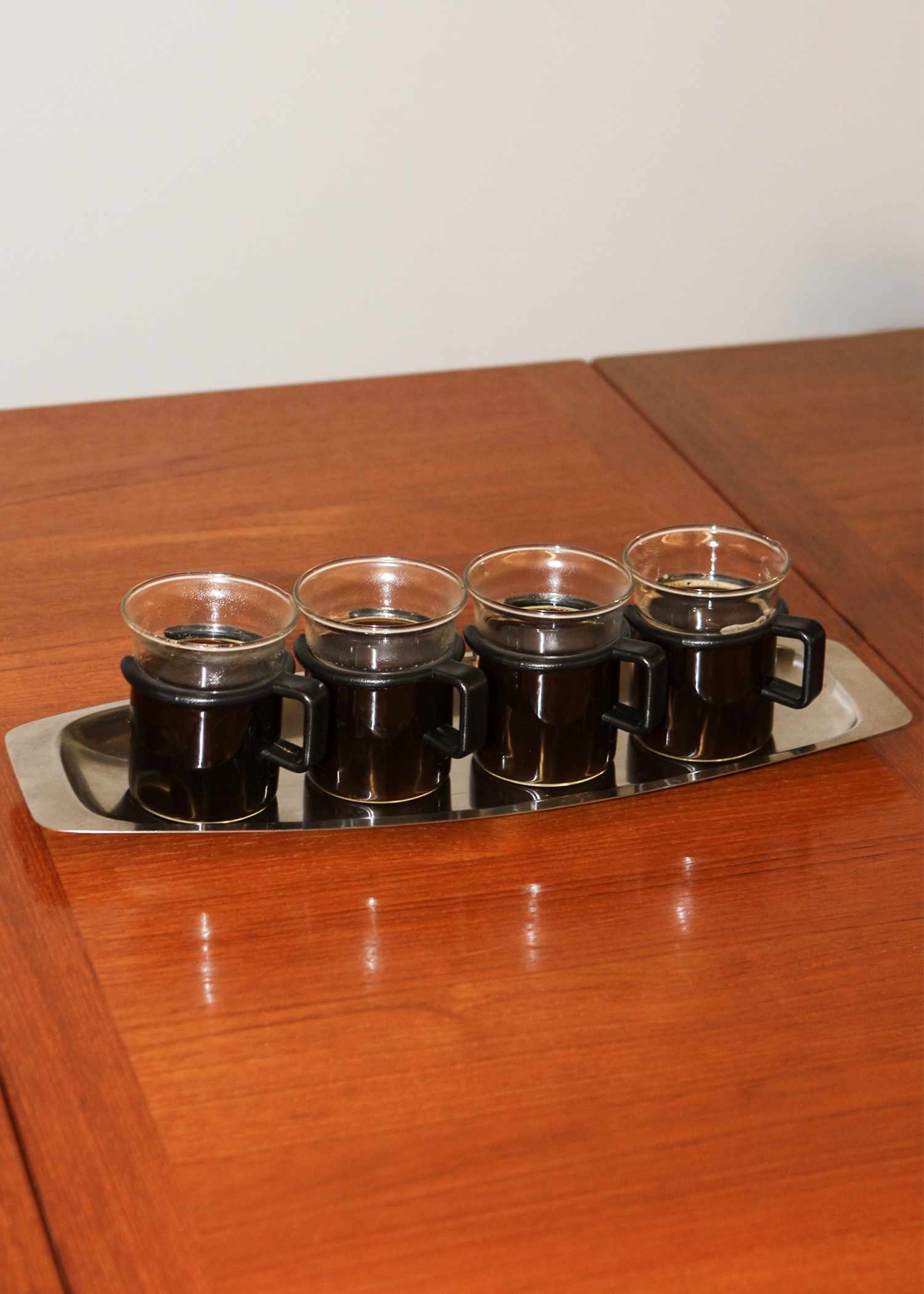 (4) Bistro Glass Mugs