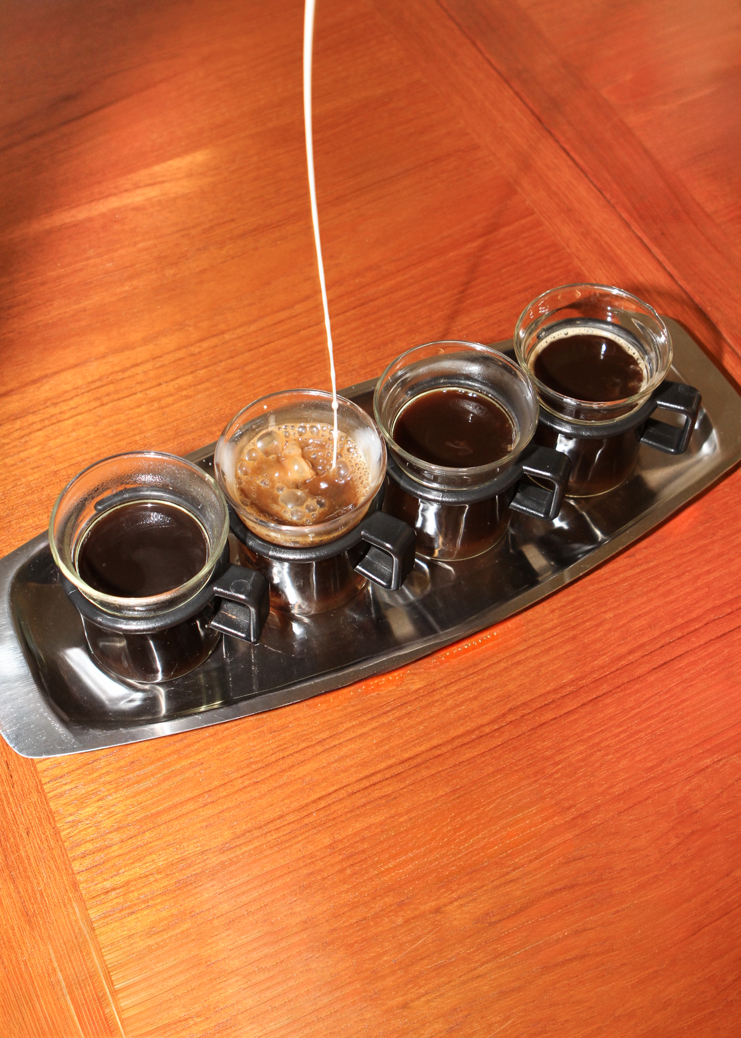 (4) Bistro Glass Mugs