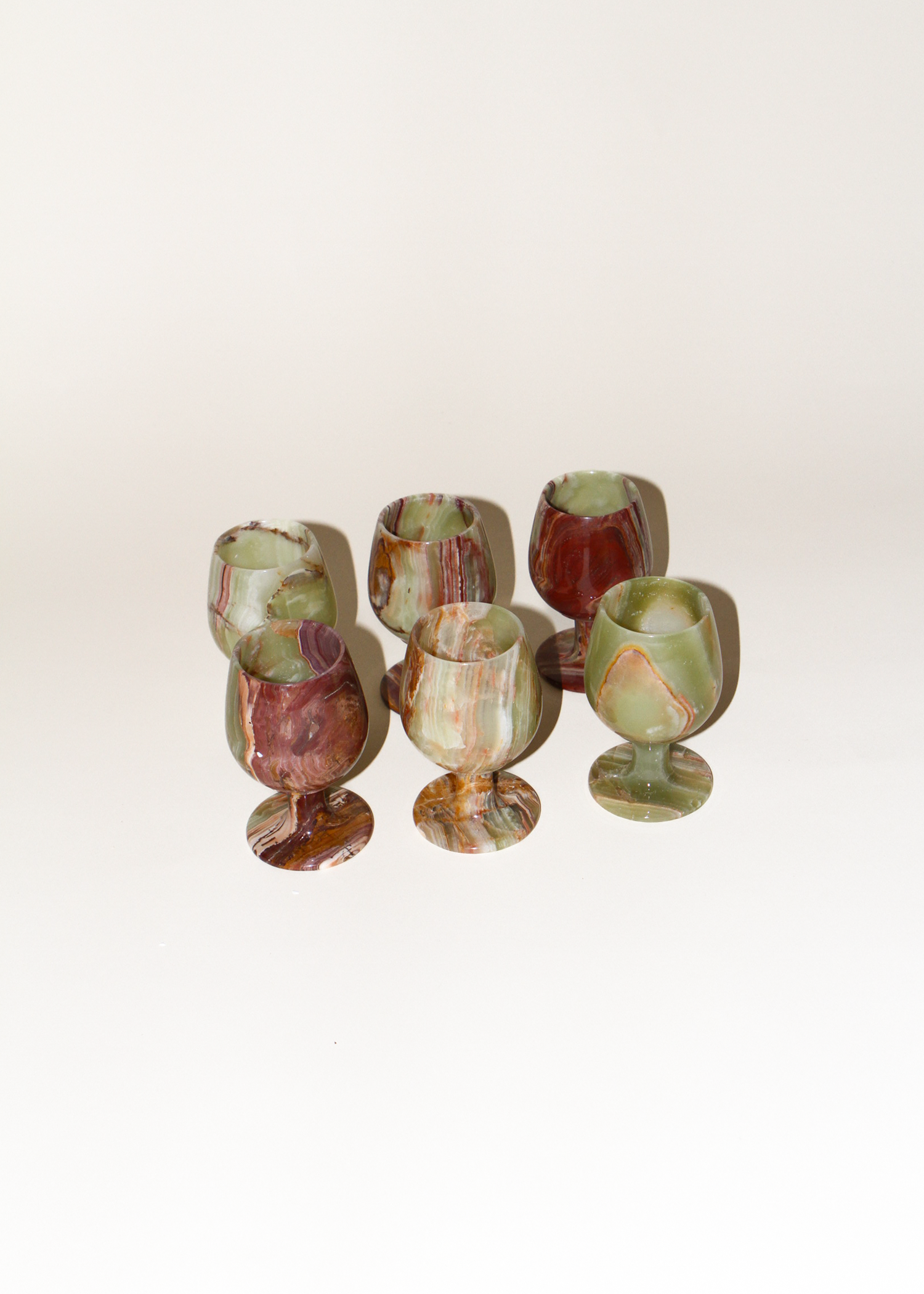 Alabaster Onyx Goblets (6)