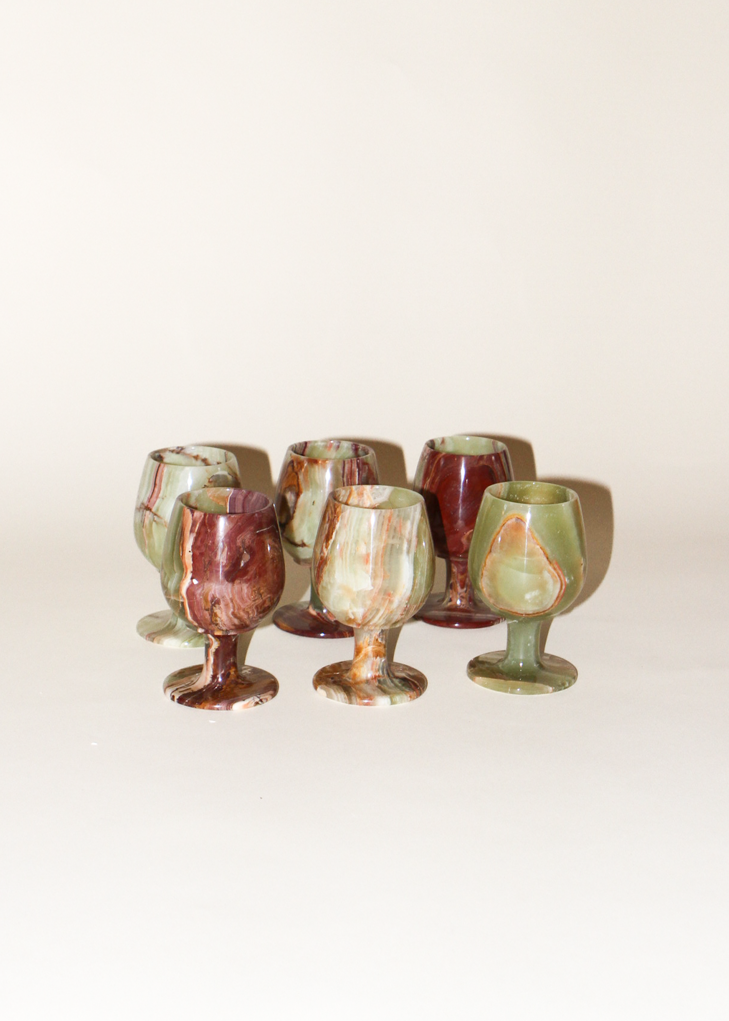 Alabaster Onyx Goblets (6)