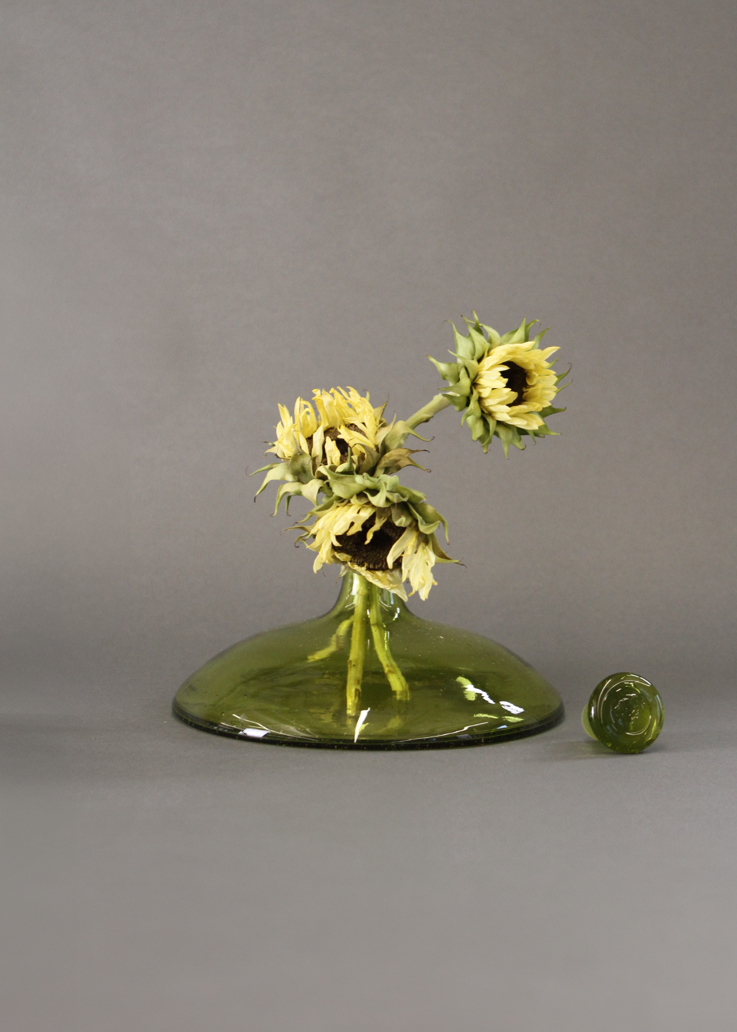 Green Glass Decanter