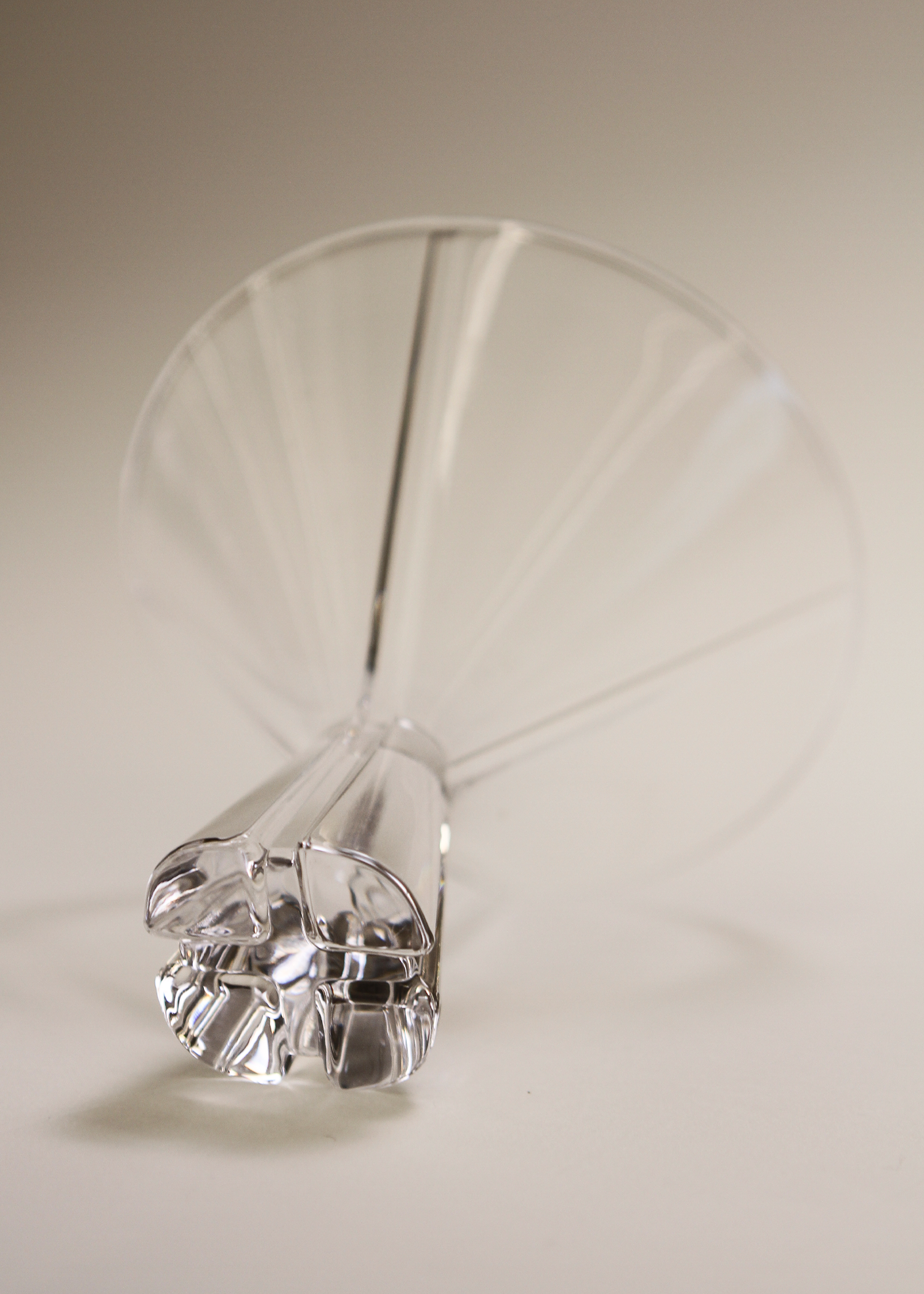 (3) Vintage Crystal Martini Glasses