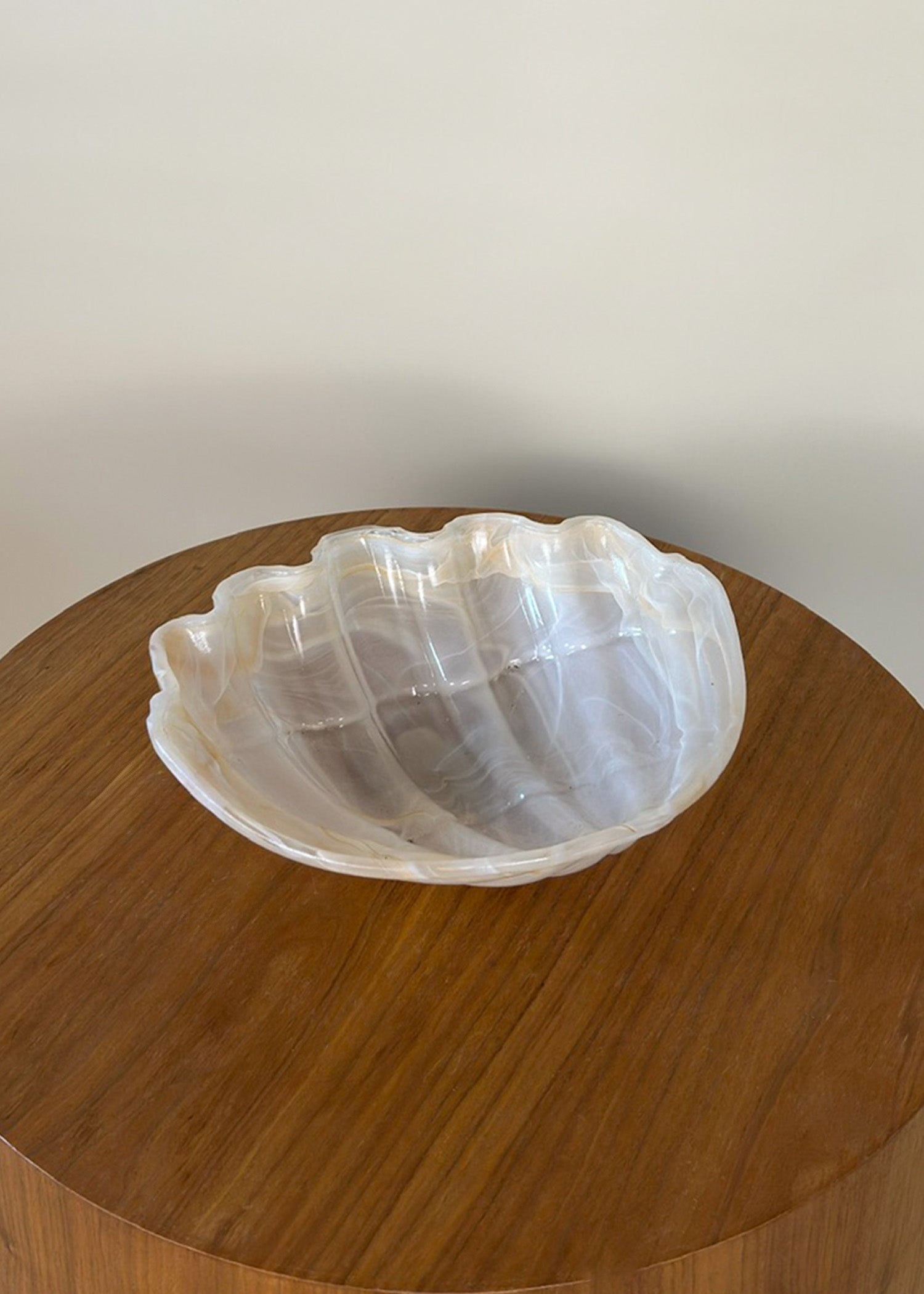 Glass Sea Shell Bowl