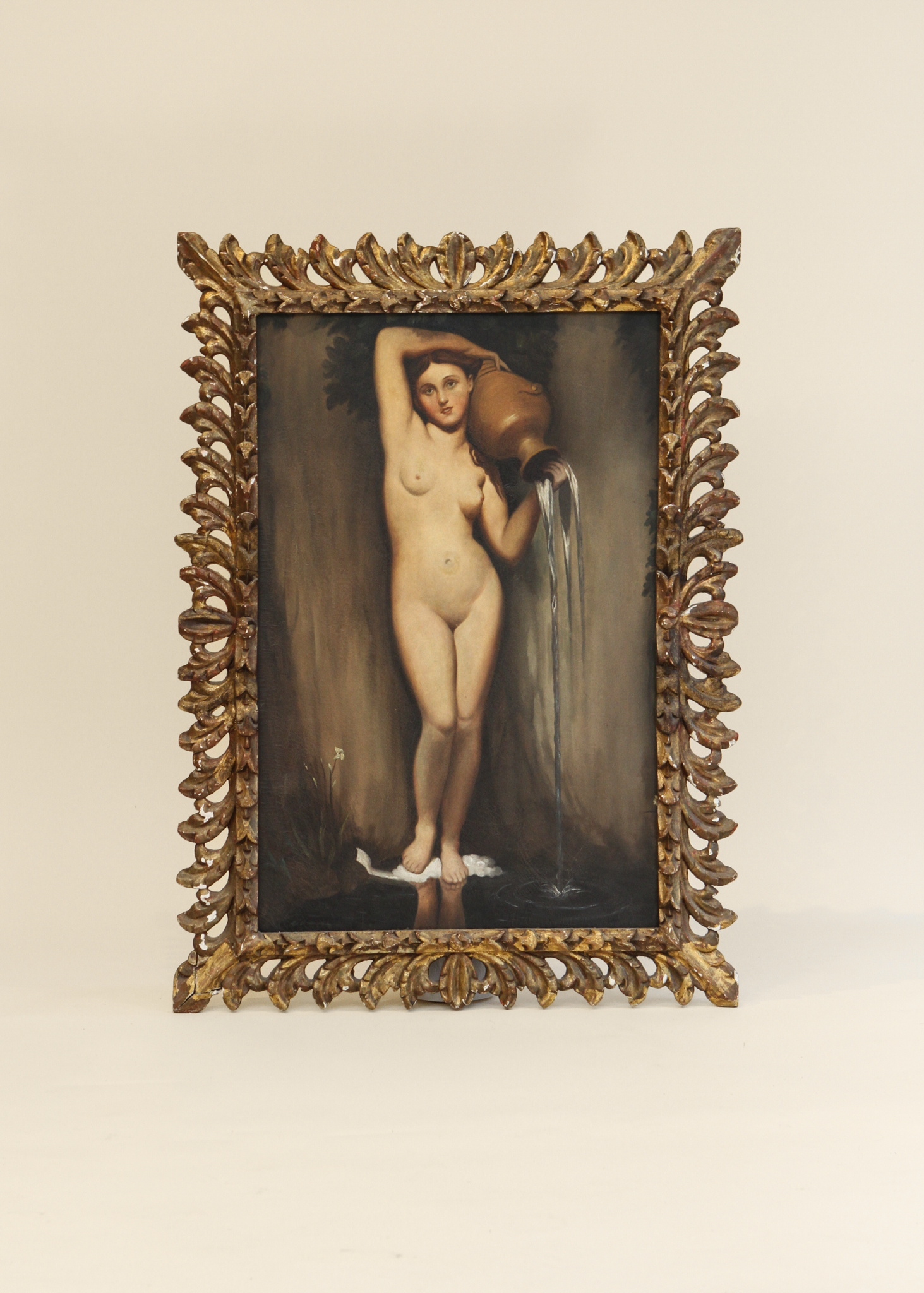 Hand-painted reproduction of La Source