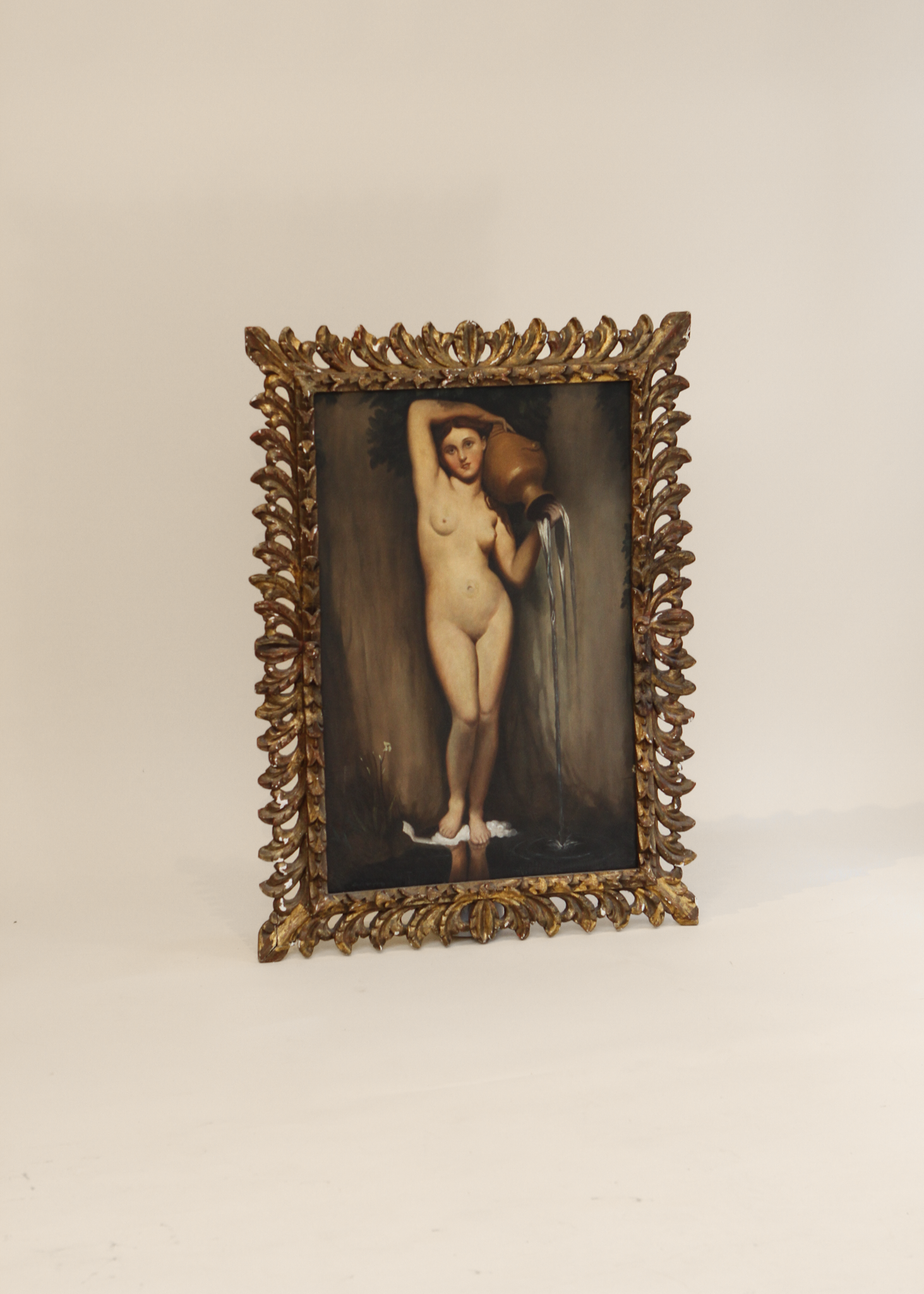 Hand-painted reproduction of La Source