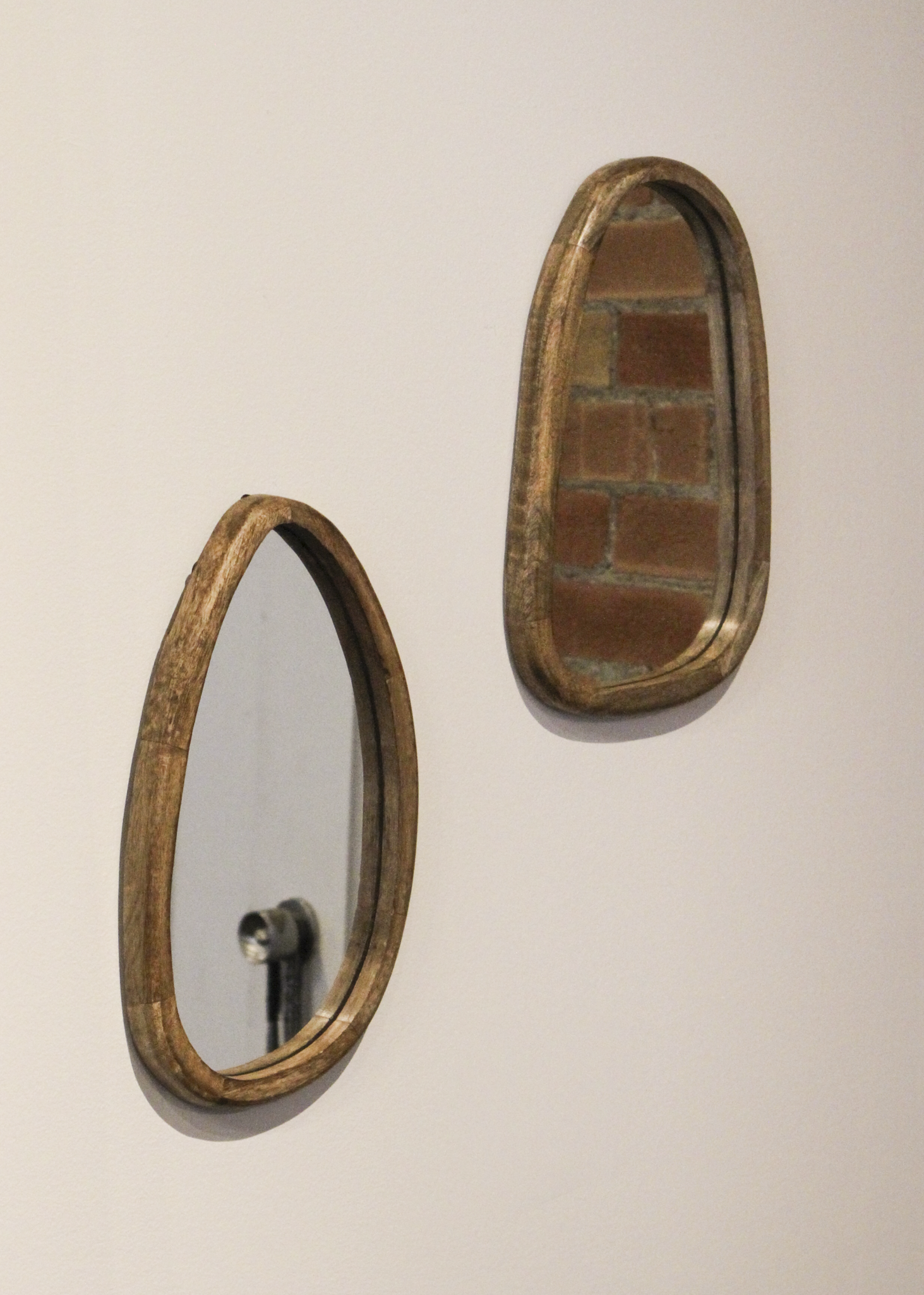 (2) Wood Framed Accent Mirrors