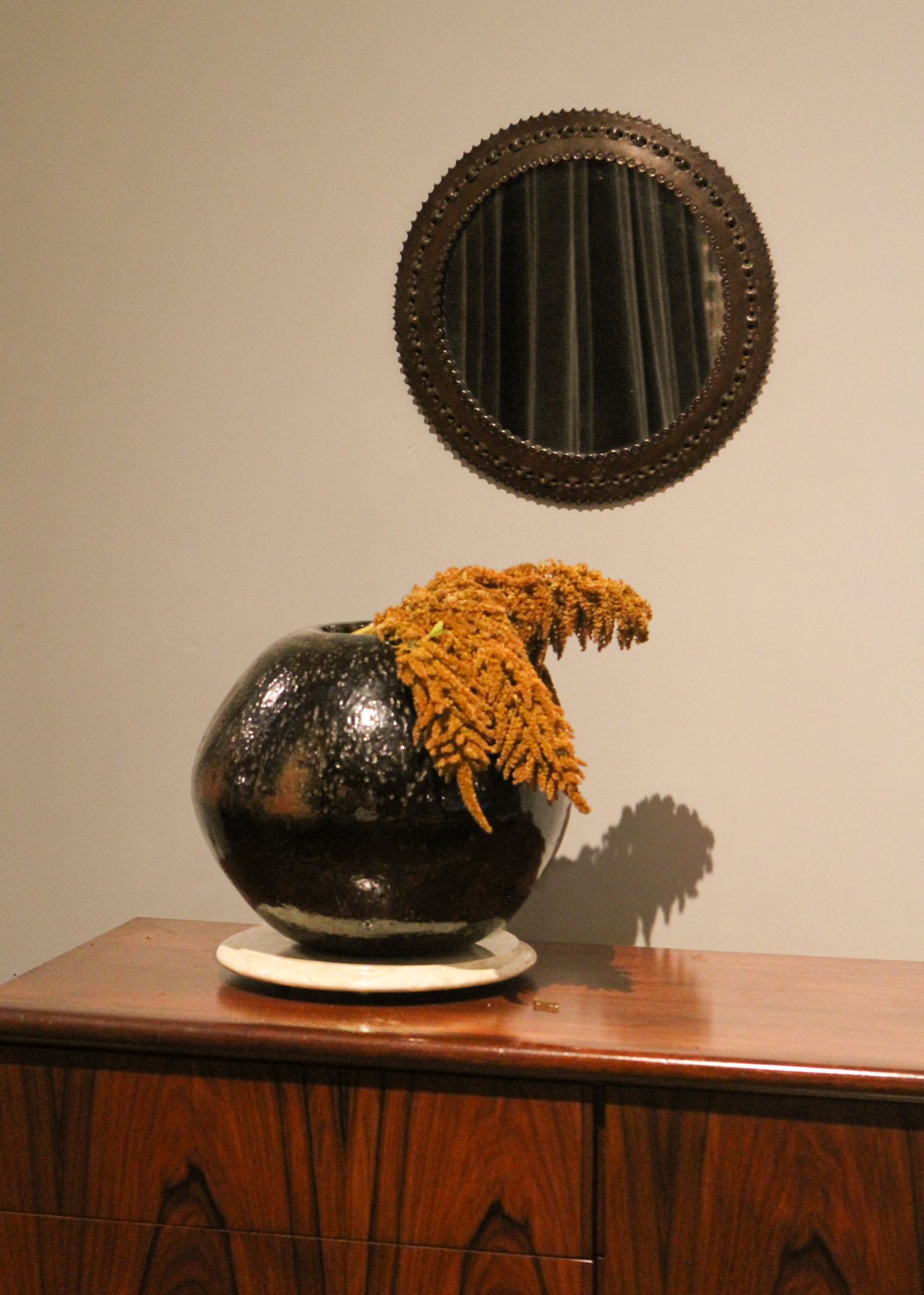 Leather Wall Mirror