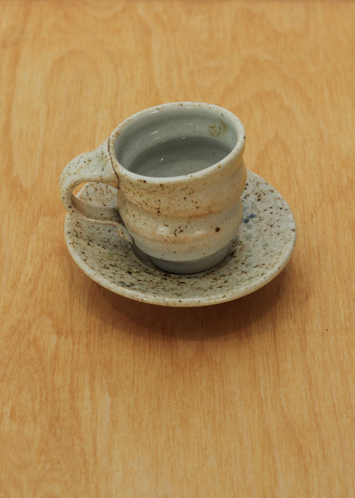 (4) Handmade Ceramic Cups and Saucers