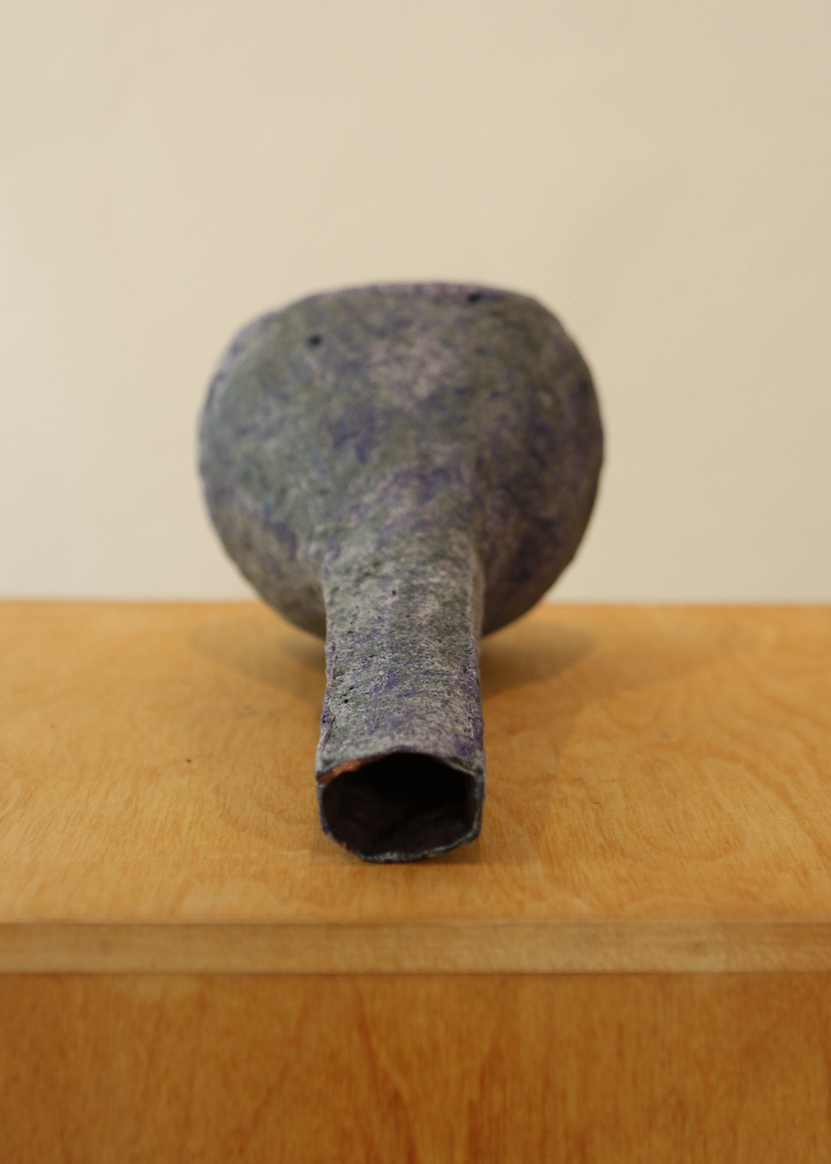 Earthenware Blue Vase, Round