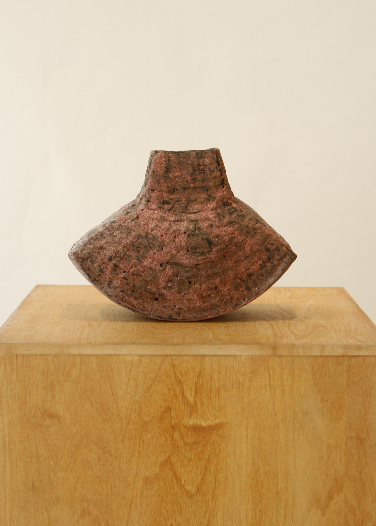 Earthenware Terracotta Vase, Short Curved