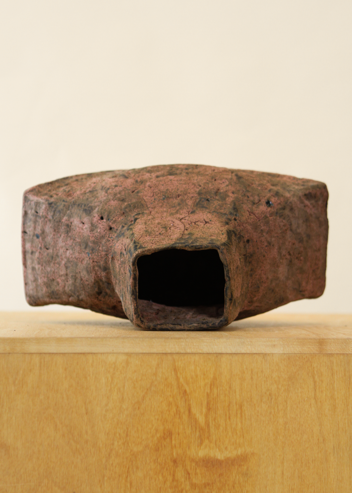 Earthenware Terracotta Vase, Short Curved