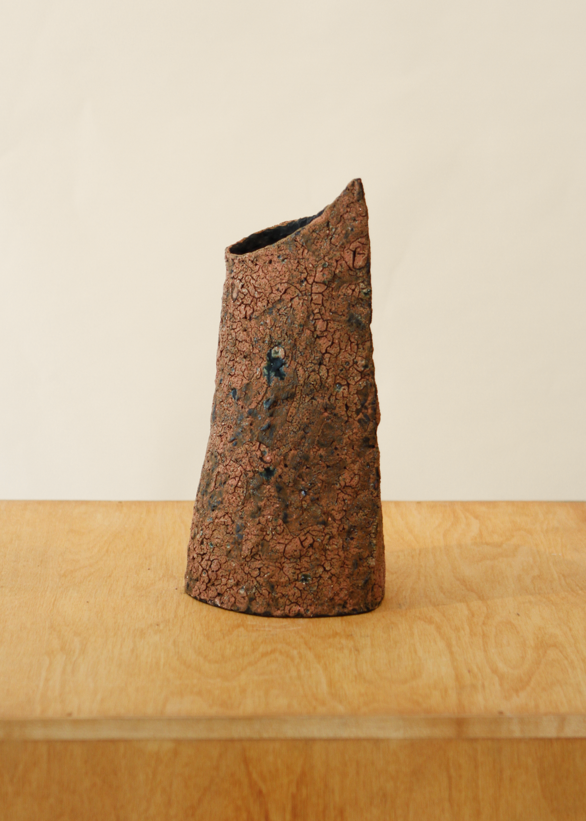 Earthenware Terracotta Vase, Cylindrical