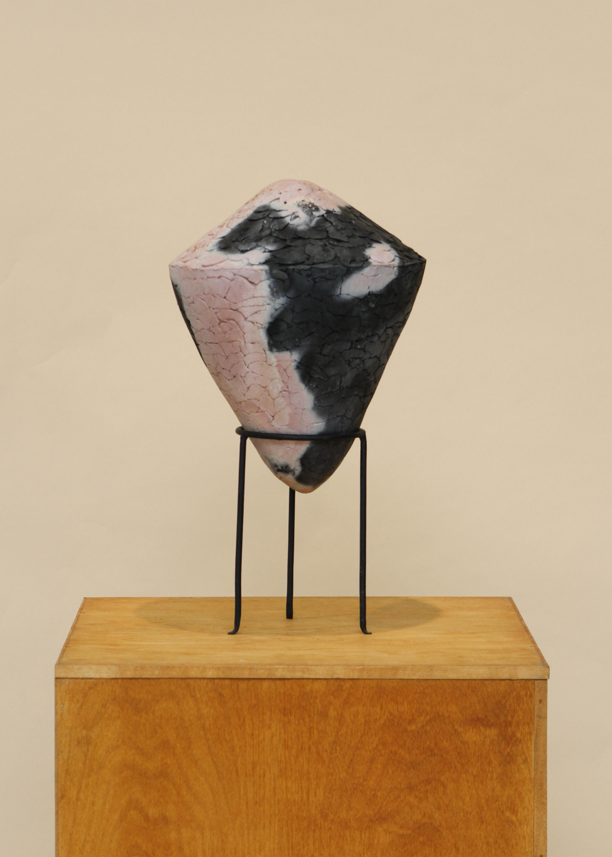 Raku-Fired Sculptural Ceramic Vessel