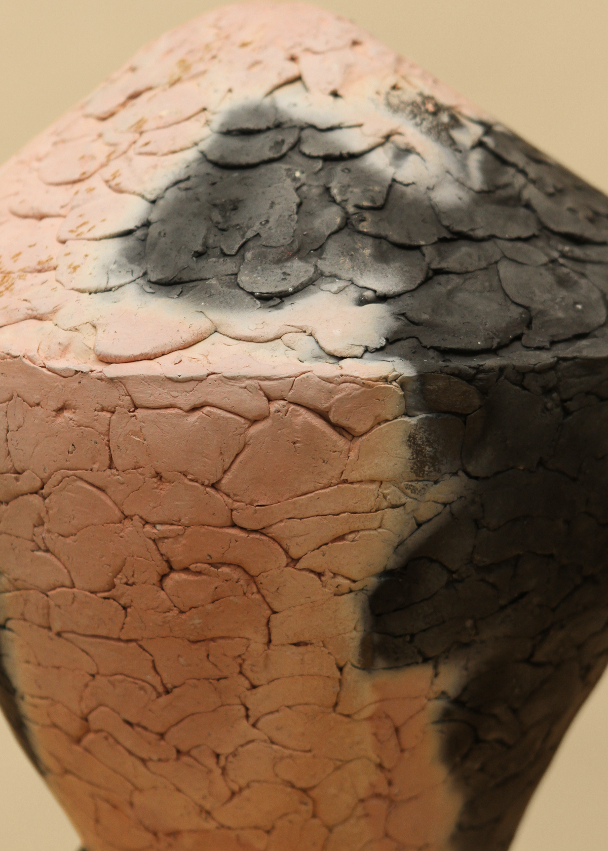 Raku-Fired Sculptural Ceramic Vessel