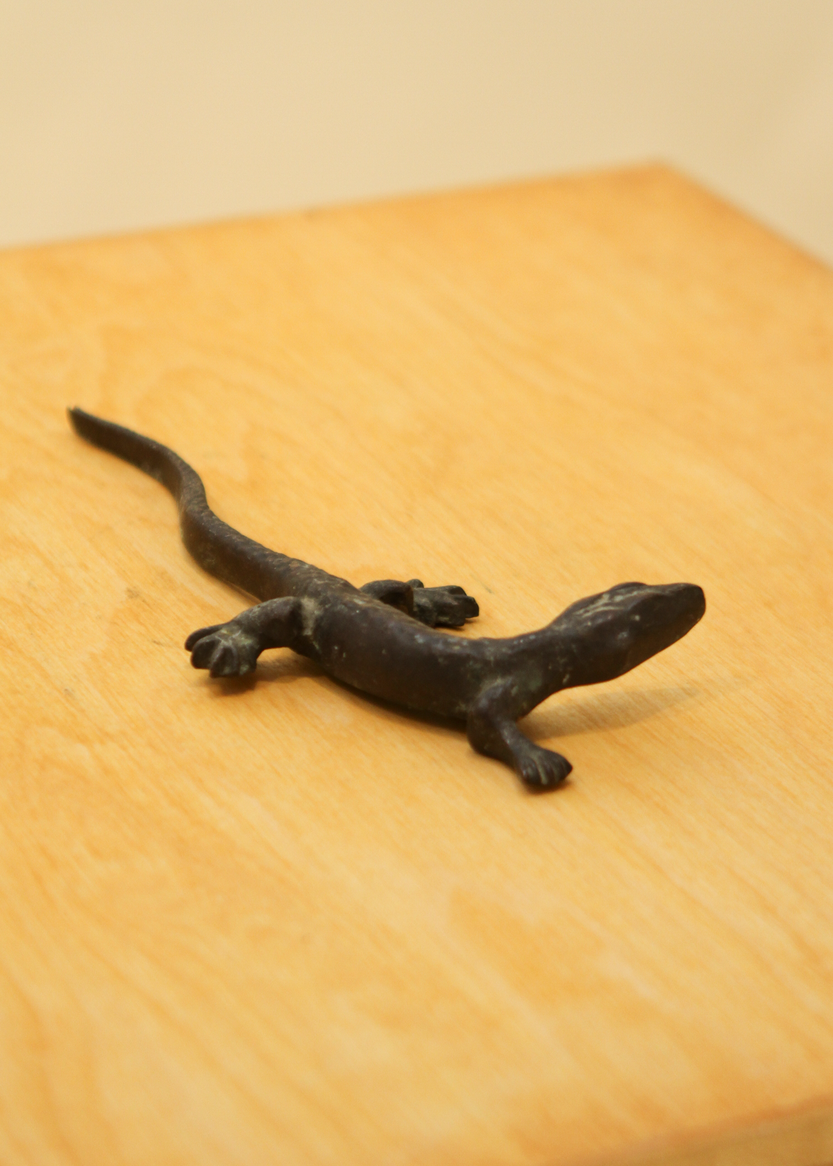 Bronze Lizard Sculpture