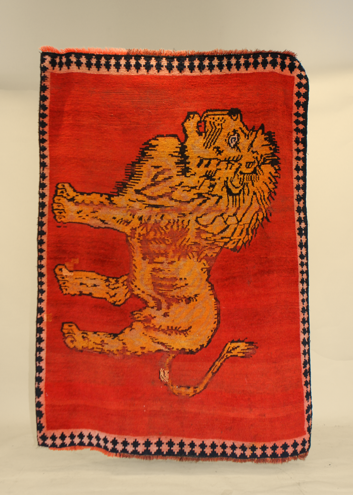 Antique Gabbeh Lion Rug
