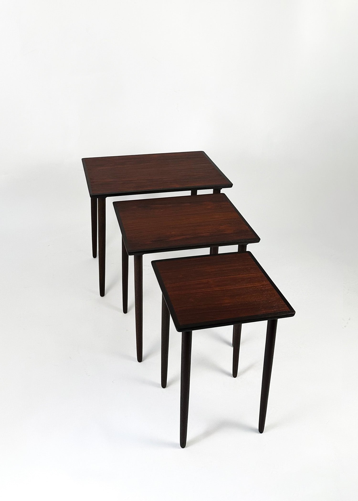 Rosewood Stacking Side Tables - Bramin