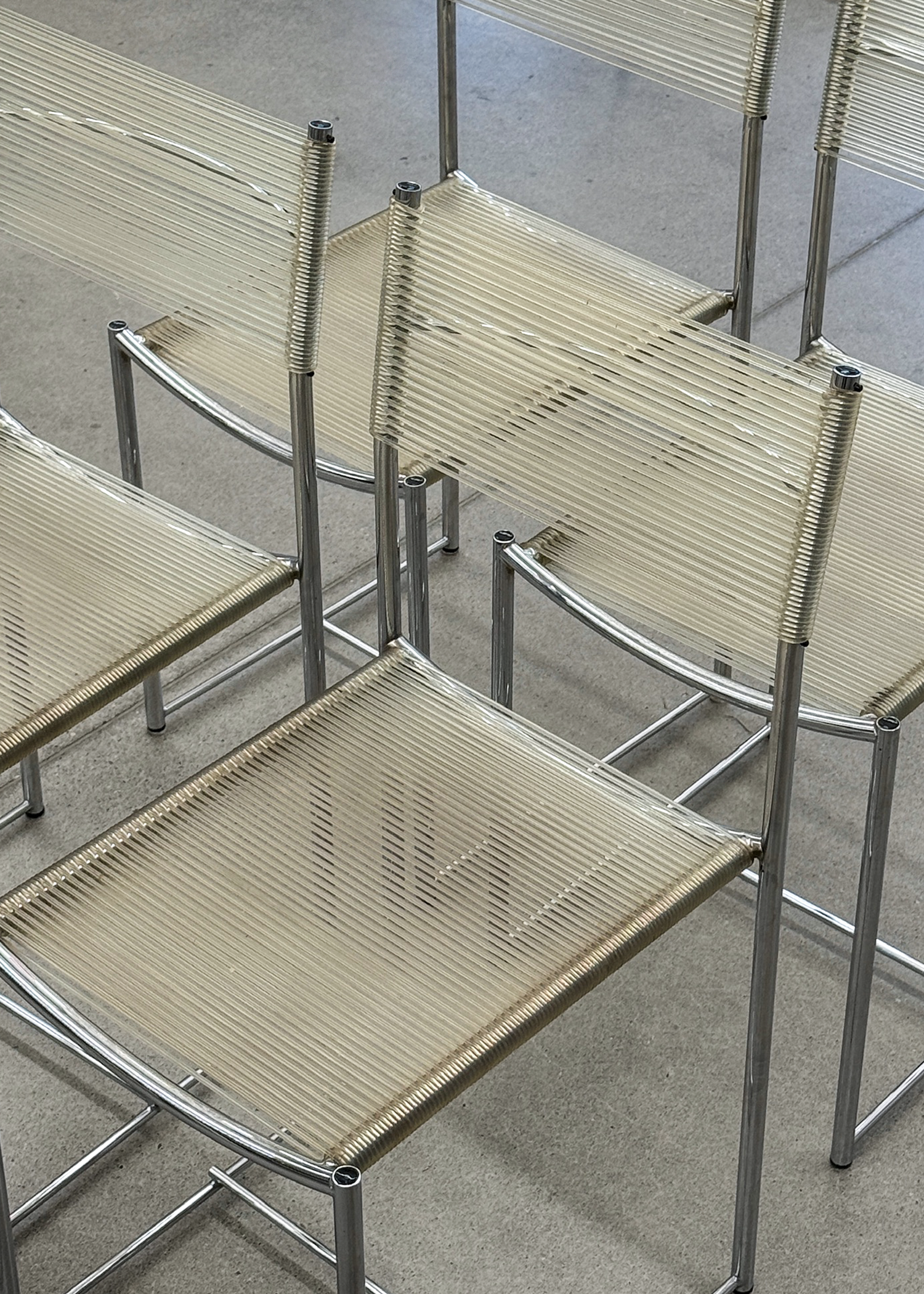 (4) Spaghetti Chairs By Giandomenico Belotti for Alias