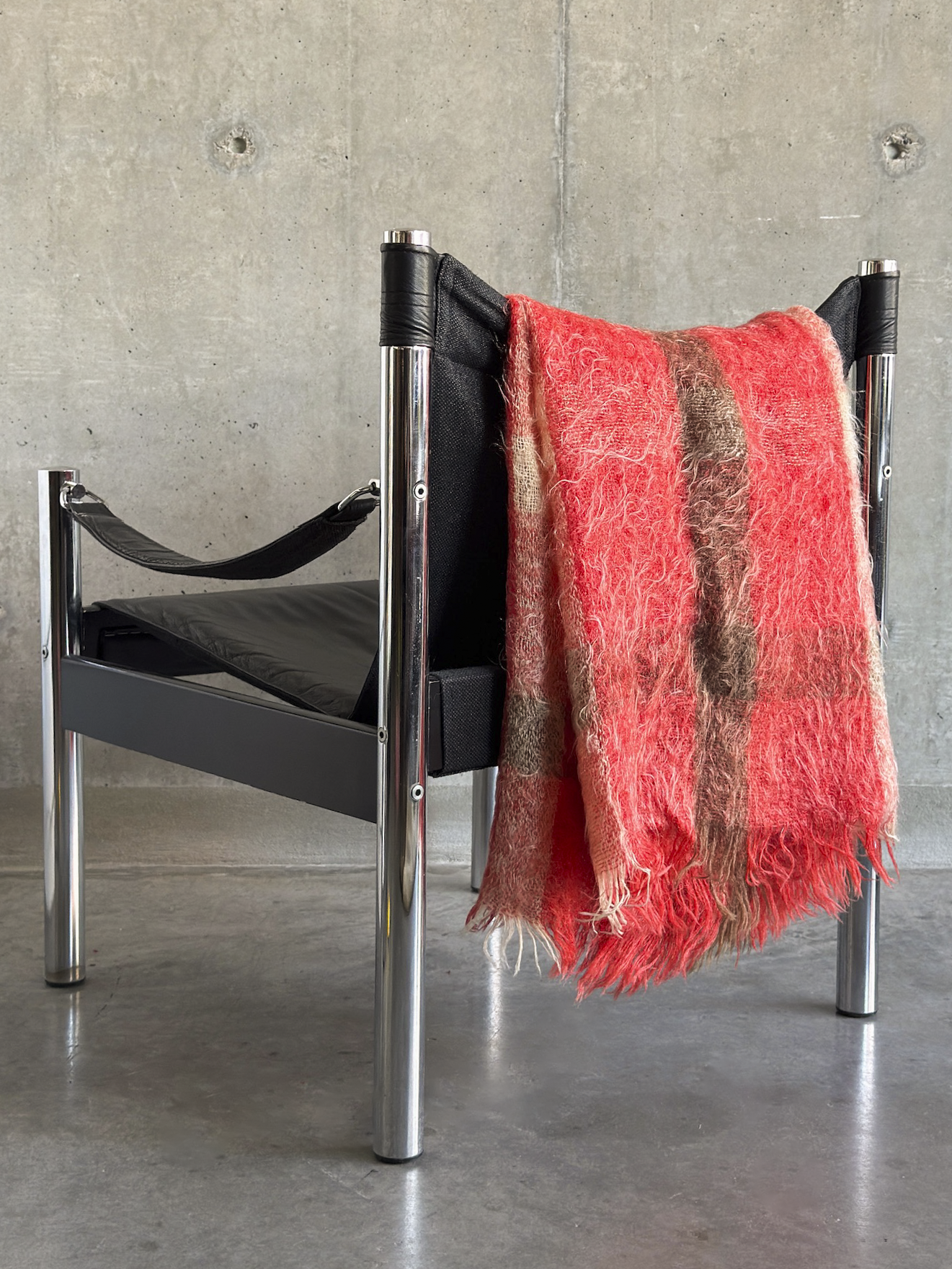 Red Plaid Hudson's Bay Company Mohair Blanket