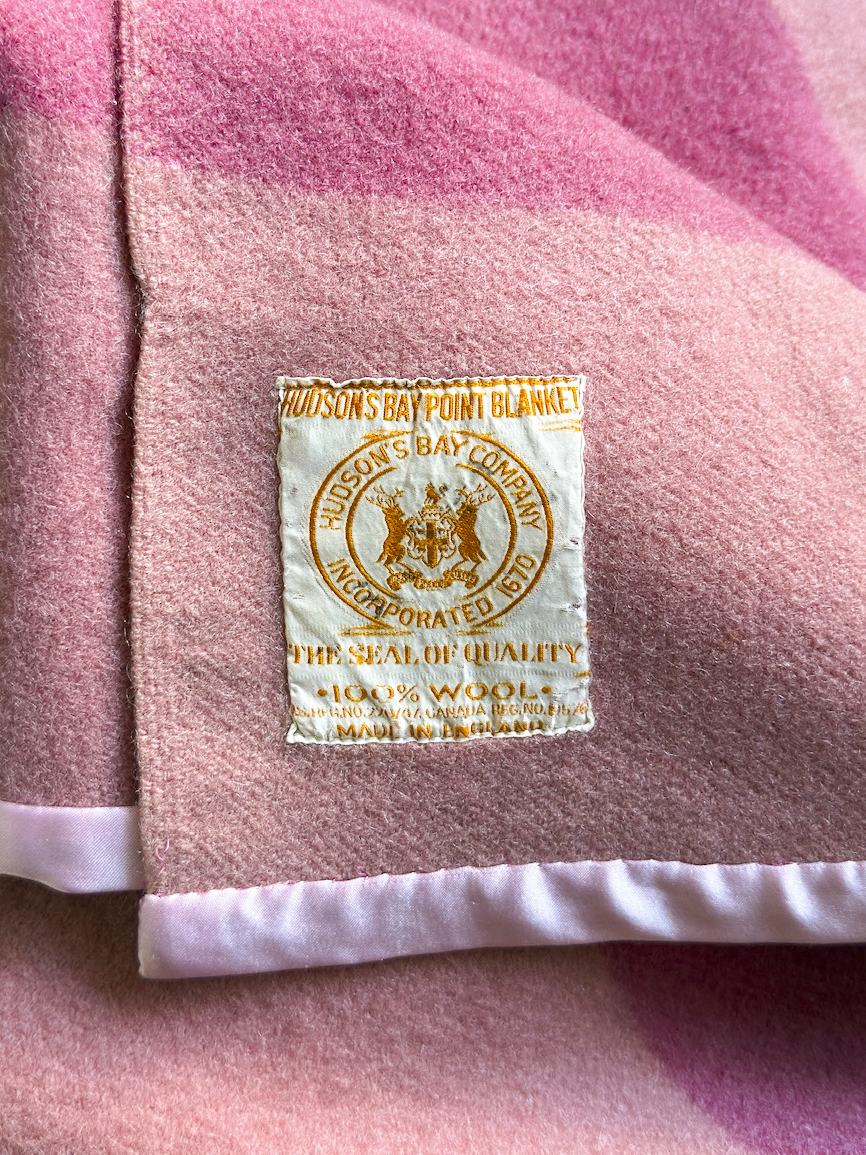Pink Hudson's Bay 4 Point Blanket