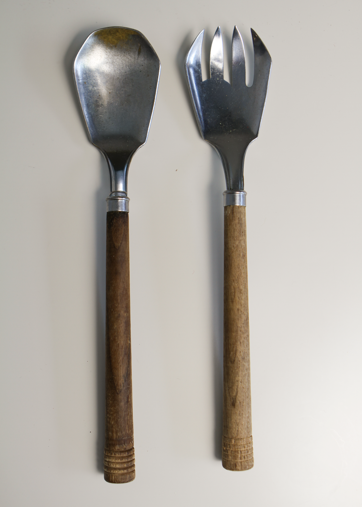 Walnut serving utensils by Chase. Shown on In Corso Studio, a vintage furniture platform in Toronto.