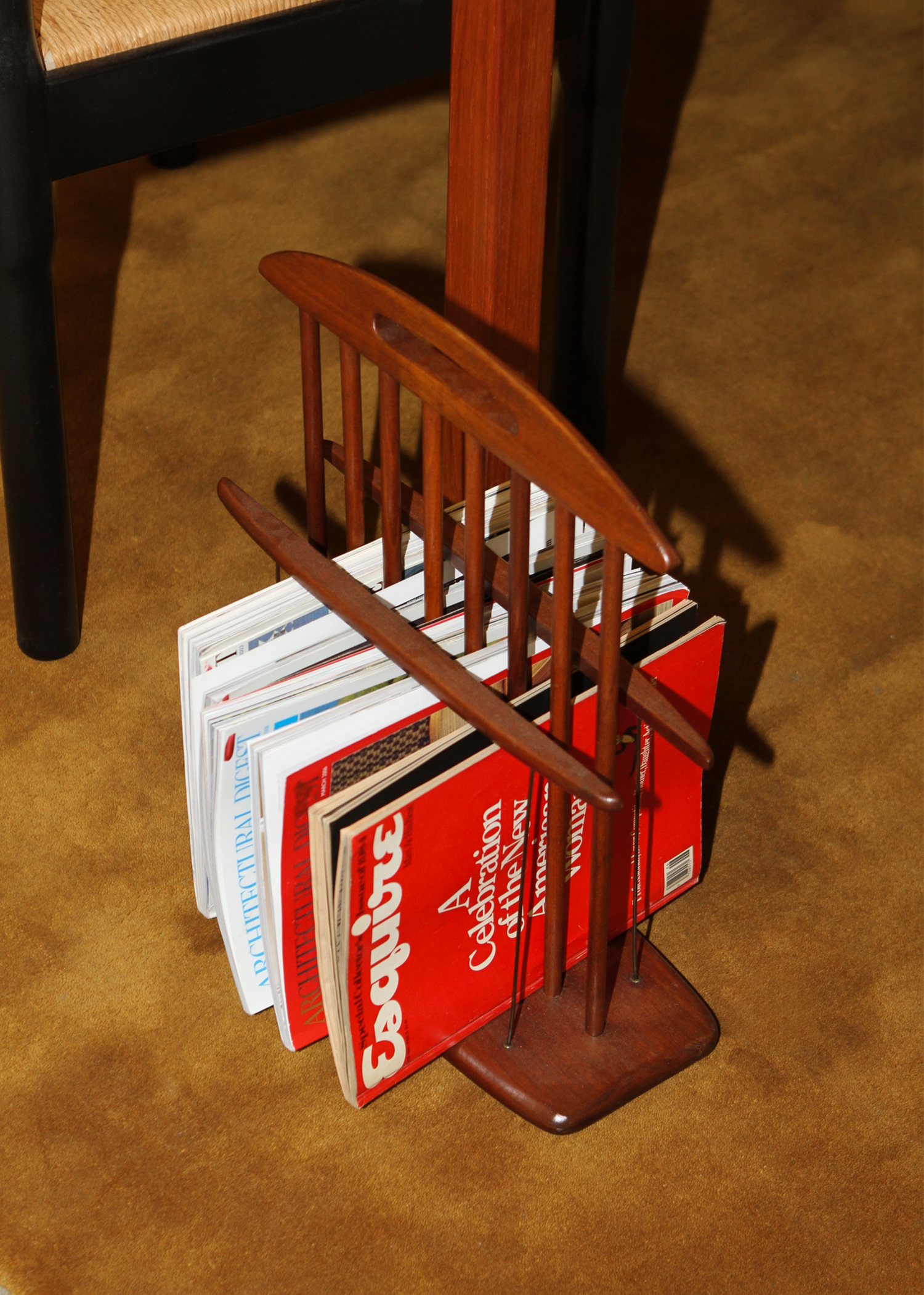 Walnut Magazine Rack - Arthur Umanoff for Washington Woodcraft